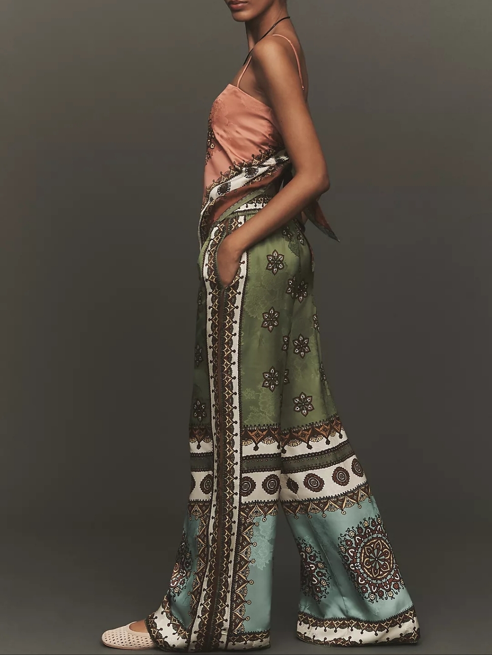 ALEMAIS Contina Wide-Leg Jacquard Pants - Picture 2 of 11